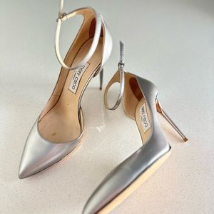 Jimmy Choo silver heels